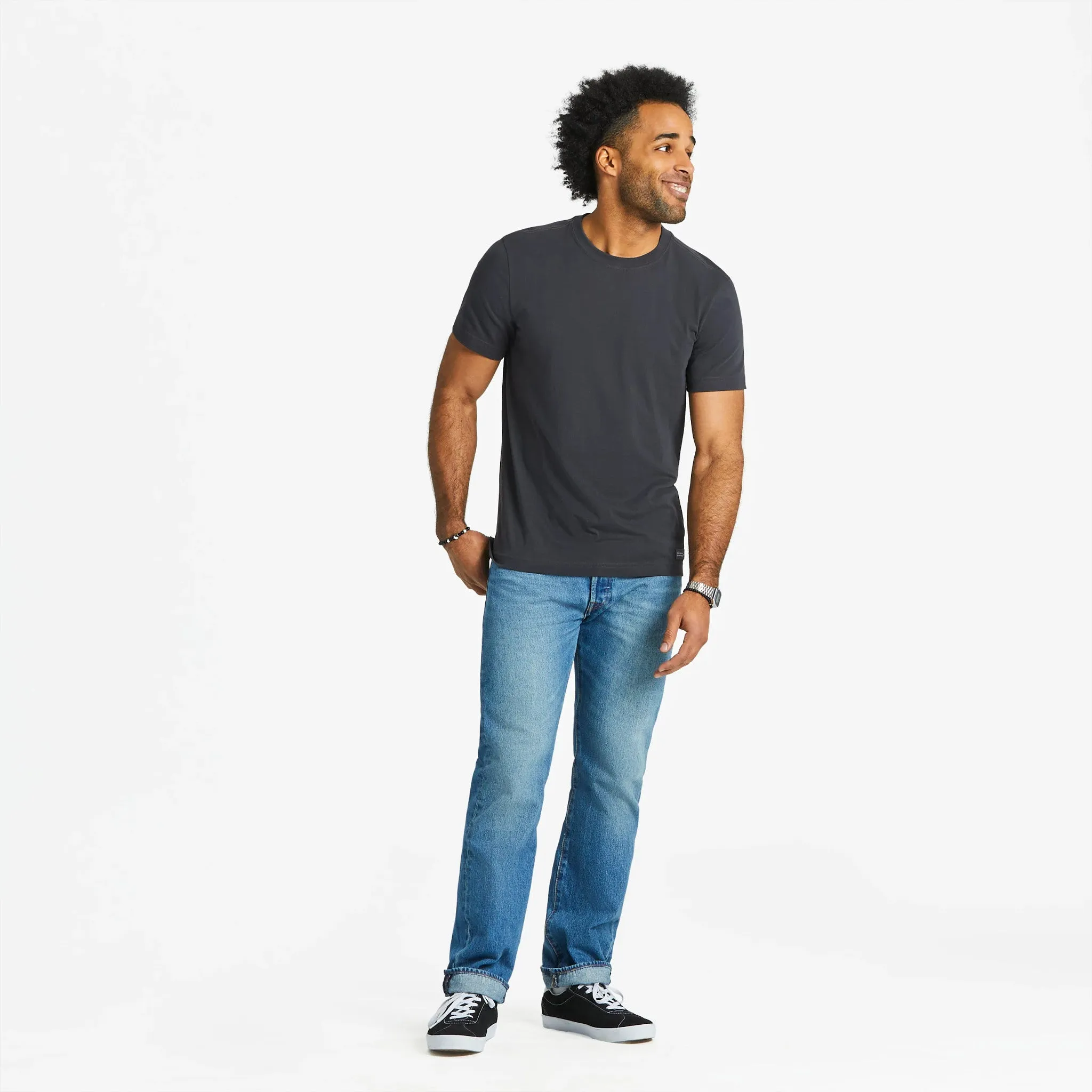 Men's Solid Short Sleeve Crusher-LITE Slim Fit Tee