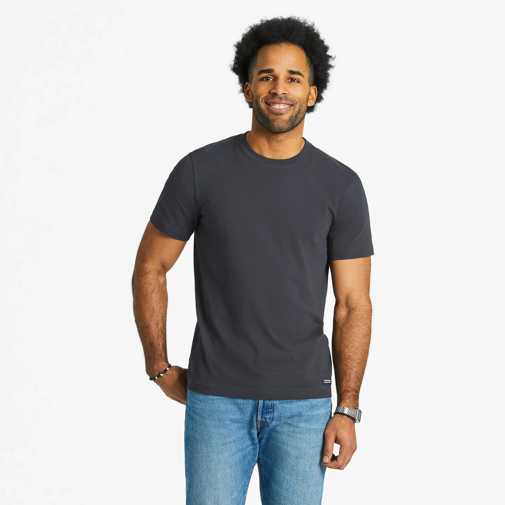 Men's Solid Short Sleeve Crusher-LITE Slim Fit Tee