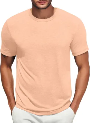 Men's T Shirts Short Sleeve Soft Crew Neck Lightweight Tee Shirts Casual Summer Basic Tops Men's Oversized Shirt