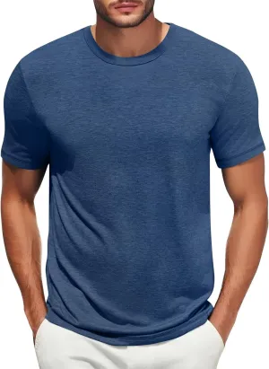 Men's T Shirts Short Sleeve Soft Crew Neck Lightweight Tee Shirts Casual Summer Basic Tops Men's Oversized Shirt