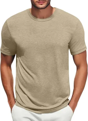 Men's T Shirts Short Sleeve Soft Crew Neck Lightweight Tee Shirts Casual Summer Basic Tops Men's Oversized Shirt