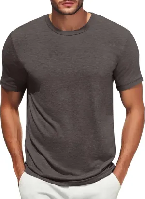 Men's T Shirts Short Sleeve Soft Crew Neck Lightweight Tee Shirts Casual Summer Basic Tops Men's Oversized Shirt