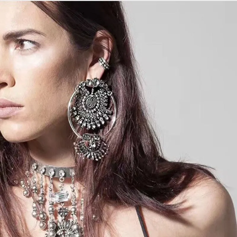 Metal Aztec Choker Necklace