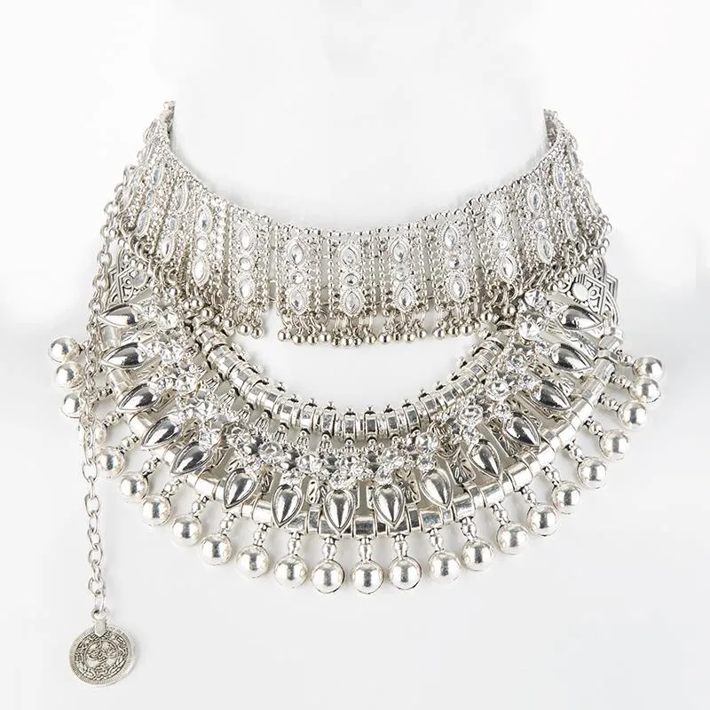 Metal Aztec Choker Necklace