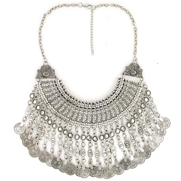 Metal Aztec Choker Necklace