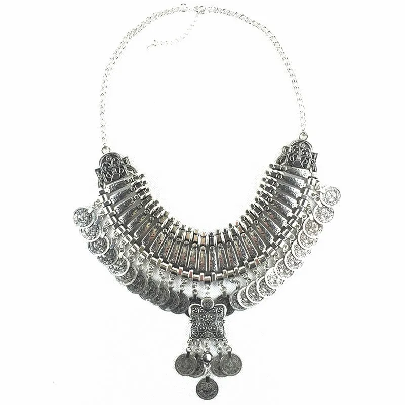 Metal Aztec Choker Necklace