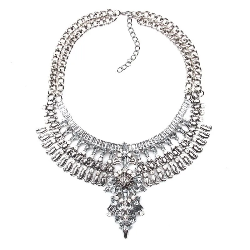 Metal Aztec Choker Necklace