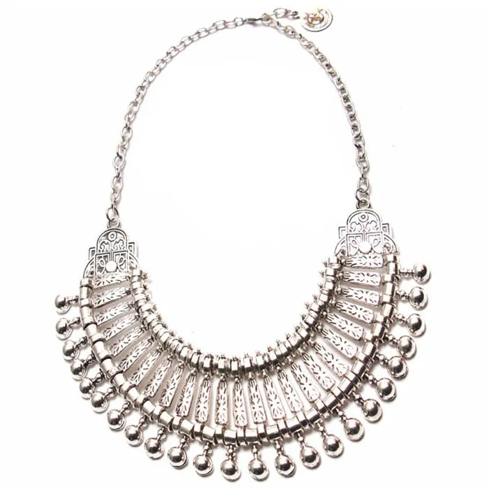 Metal Aztec Choker Necklace