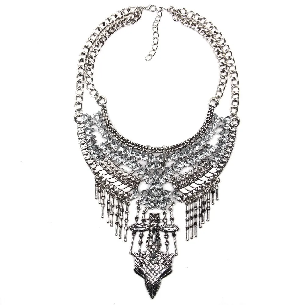 Metal Aztec Choker Necklace