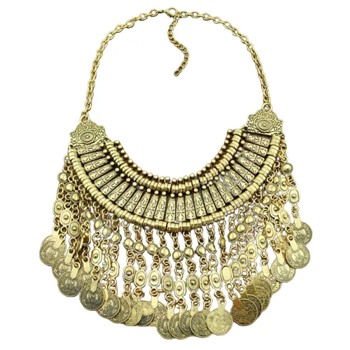 Metal Aztec Choker Necklace