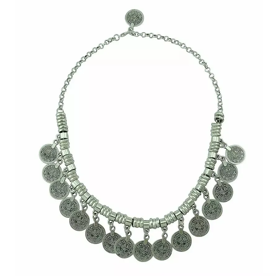 Metal Aztec Choker Necklace