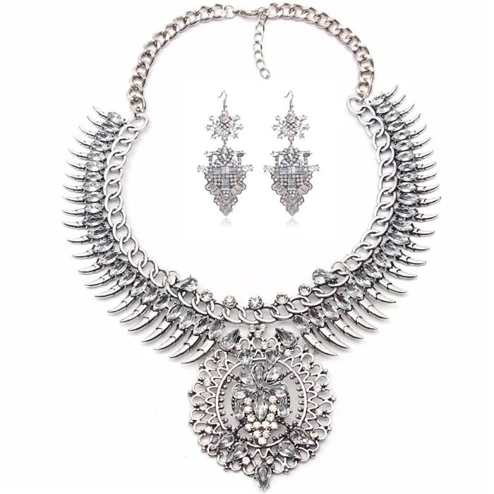 Metal Aztec Choker Necklace