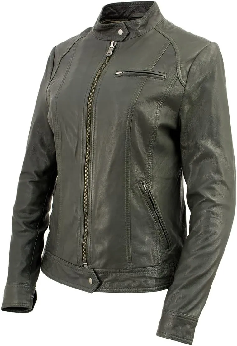 Milwaukee Leather Women's Premium Leather Casual Fashion Jackets SFL