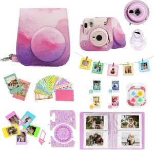 Mini 11 Accessories for Fujifilm Instax Mini 11 Instant Camera Include Case, Color Filters, Photo Album, 2x3 Frames, Selfie Lens and Stickers (Dream Cloud) (No Camera)