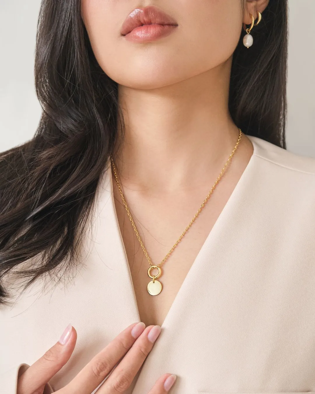 MINI PAPERCLIP NECKLACE WITH LOCK