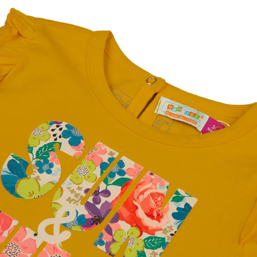 Mustard Yellow 'Sun & Fun Time' Shirt