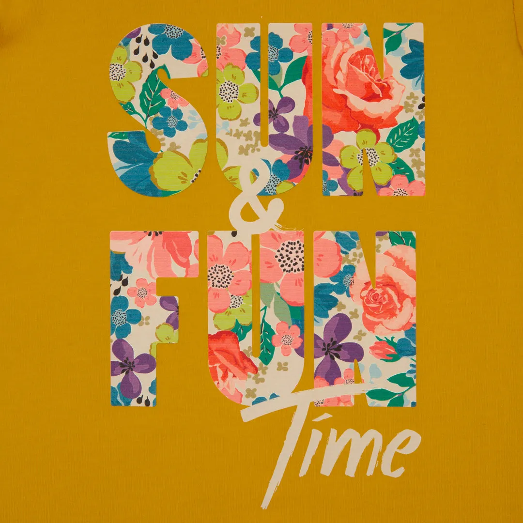 Mustard Yellow 'Sun & Fun Time' Shirt