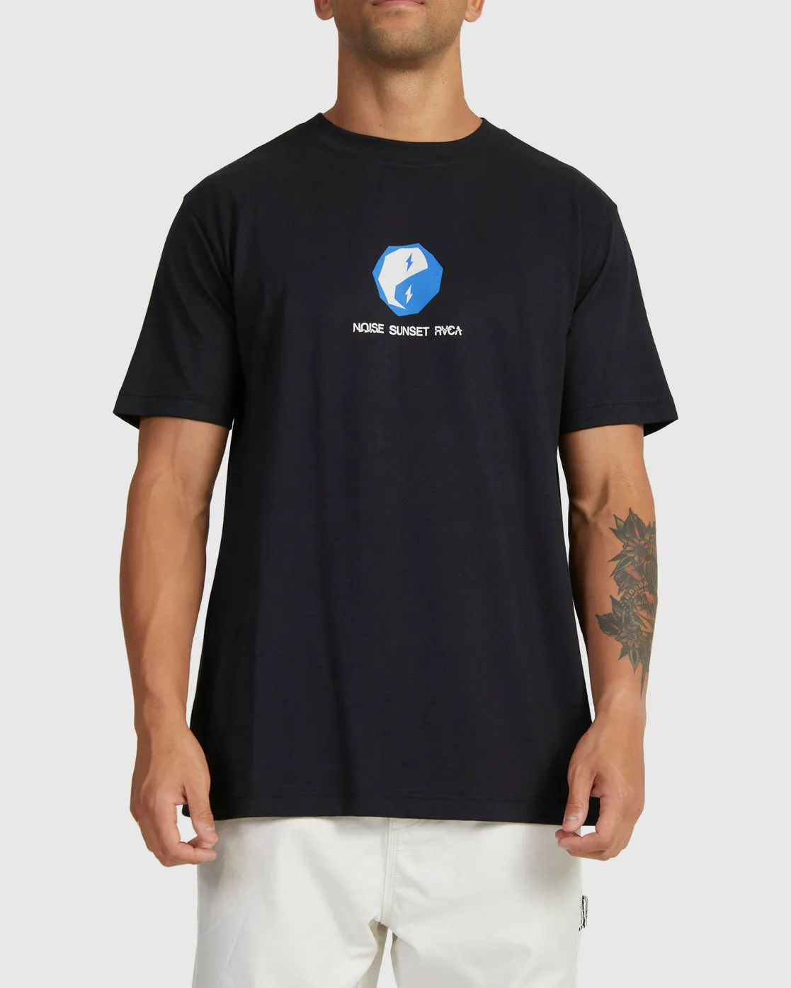Noise Sunset Short Sleeve Tee T-Shirt - RVCA Black