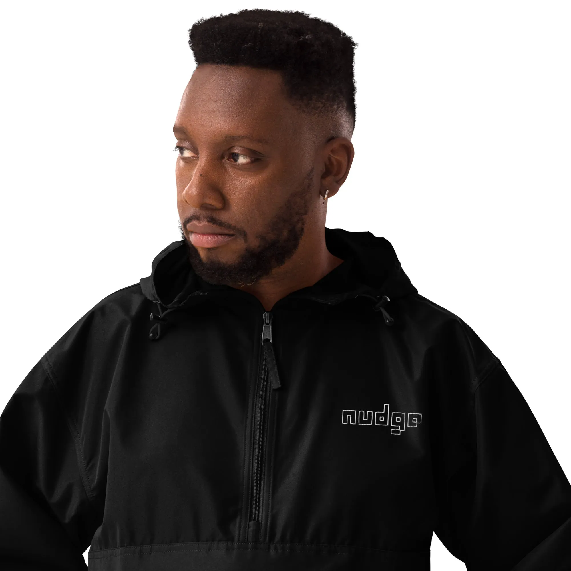 Nudge - Champion Packable Jacket - Embroidered