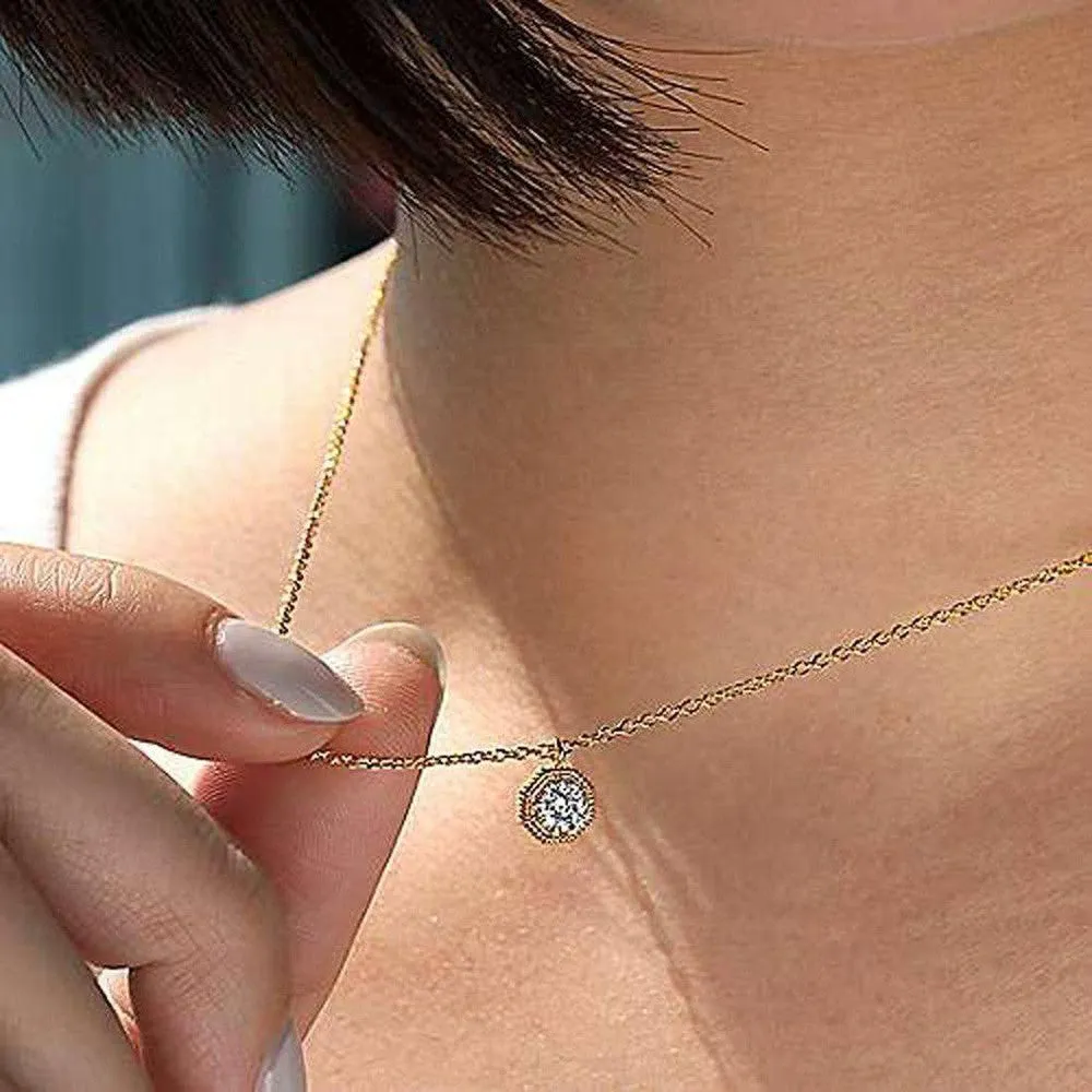 Octagonal Diamond Pendant