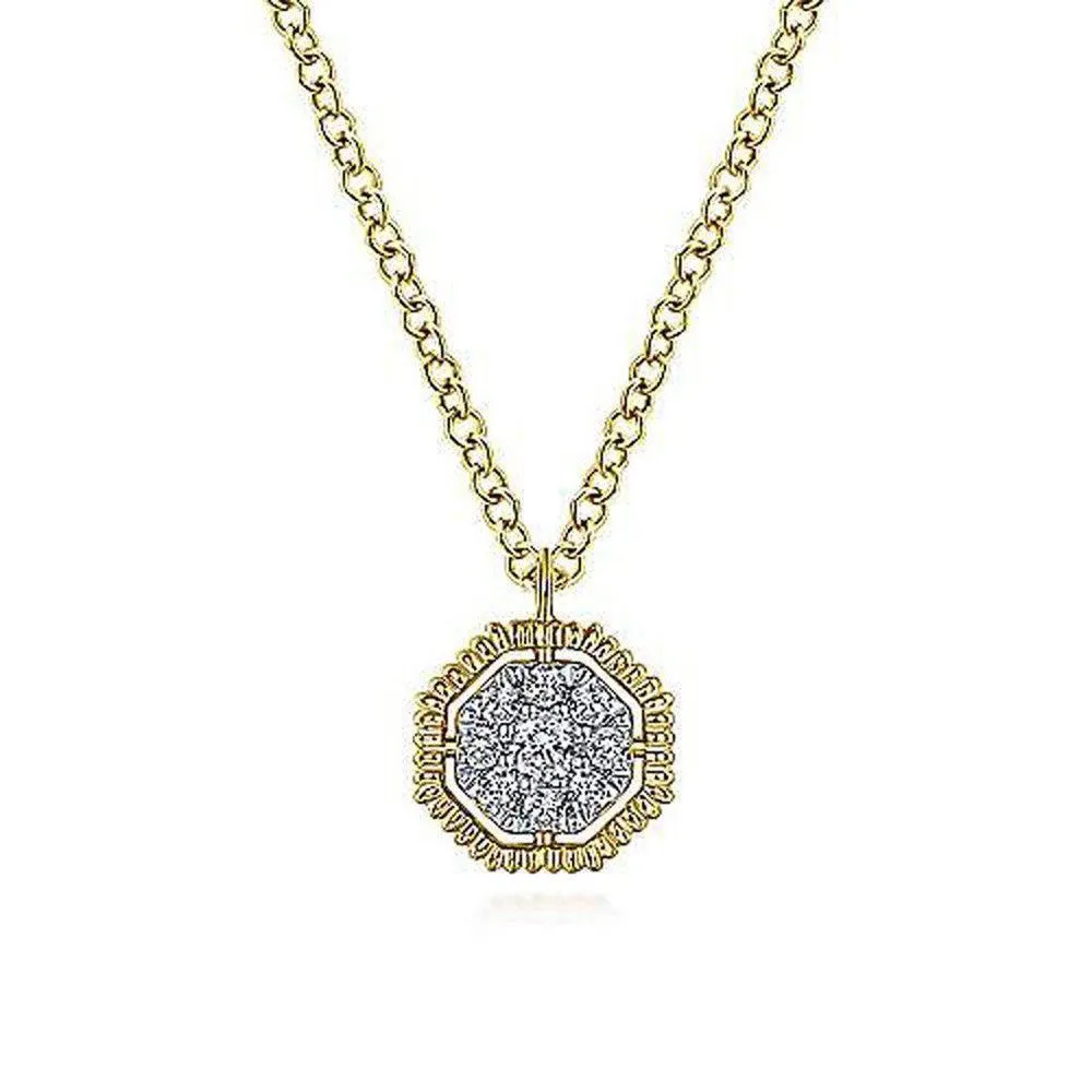 Octagonal Diamond Pendant