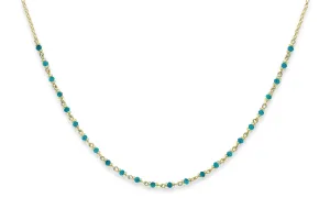 Panacea Turquoise Gold Gemstone Necklace