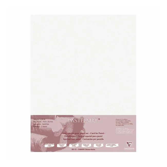 Pastelmat Paper 50x70cm White Pack of 5