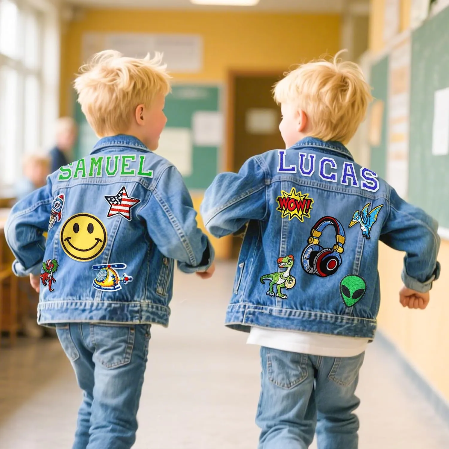 Personalized Girls Jean Jacket with Names, 1-14 Year Old Girl Boy Birthday Gift, Custom Girls Jean Jackets Clothes