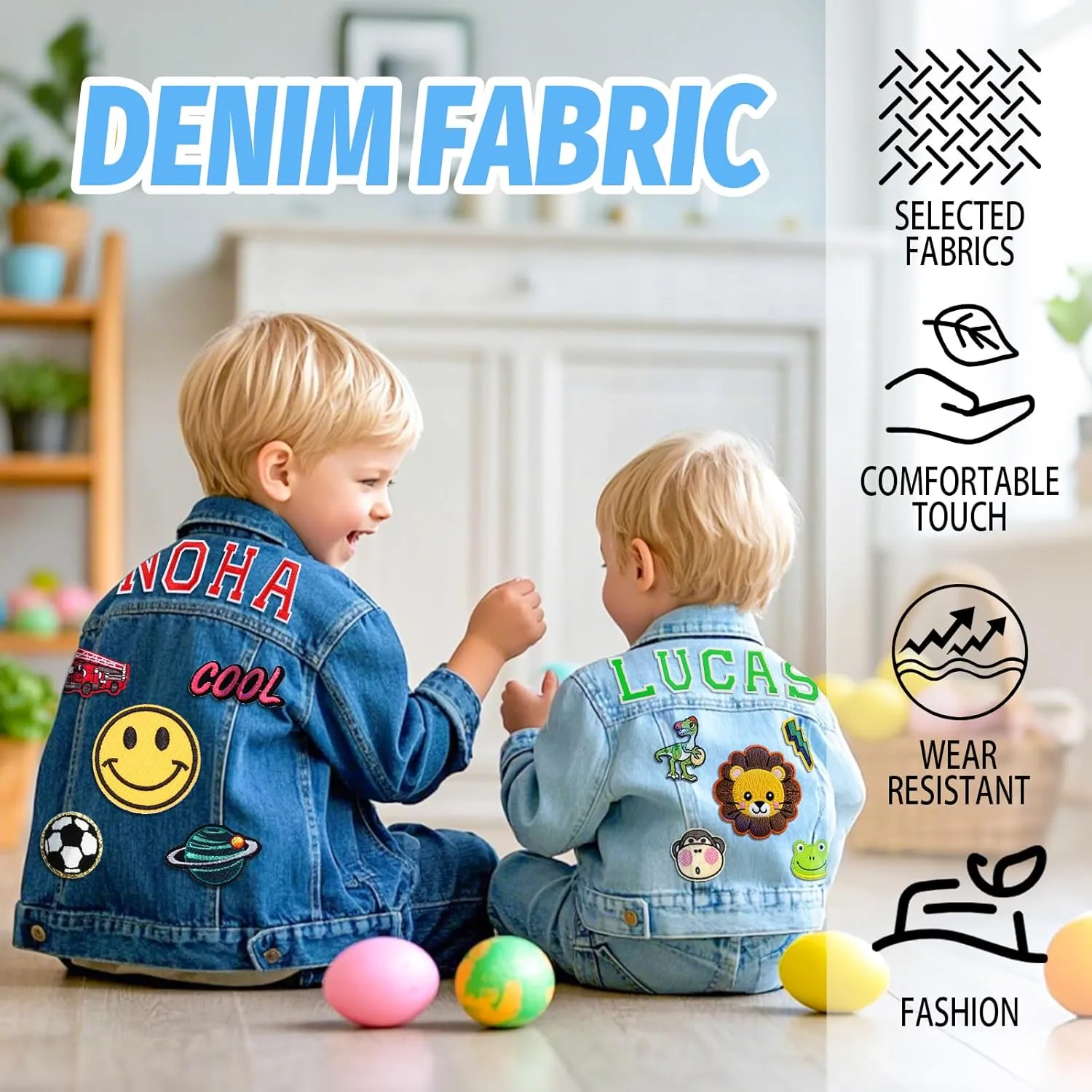 Personalized Girls Jean Jacket with Names, 1-14 Year Old Girl Boy Birthday Gift, Custom Girls Jean Jackets Clothes