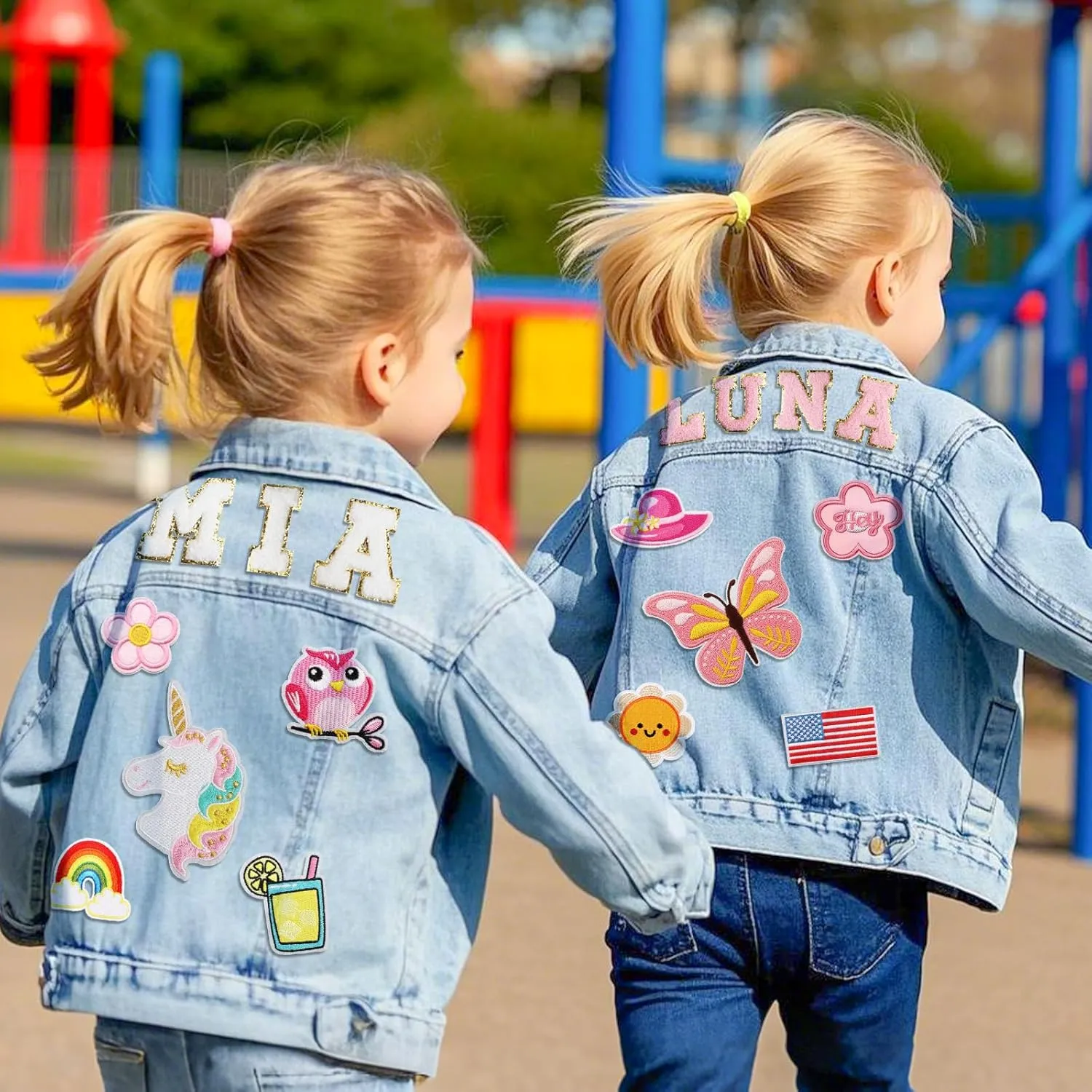 Personalized Girls Jean Jacket with Names, 1-14 Year Old Girl Boy Birthday Gift, Custom Girls Jean Jackets Clothes