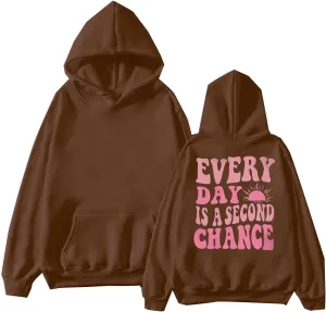 Pink Hoodies for Women Latter Print Oversized Long Sleeve Casual Pullover with Pocket Sweater 2024 Fall Sweatshirt Y2K