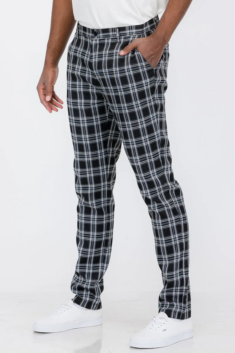 Plaid Slim Fit Trouser Pants | BespokeBrothers®