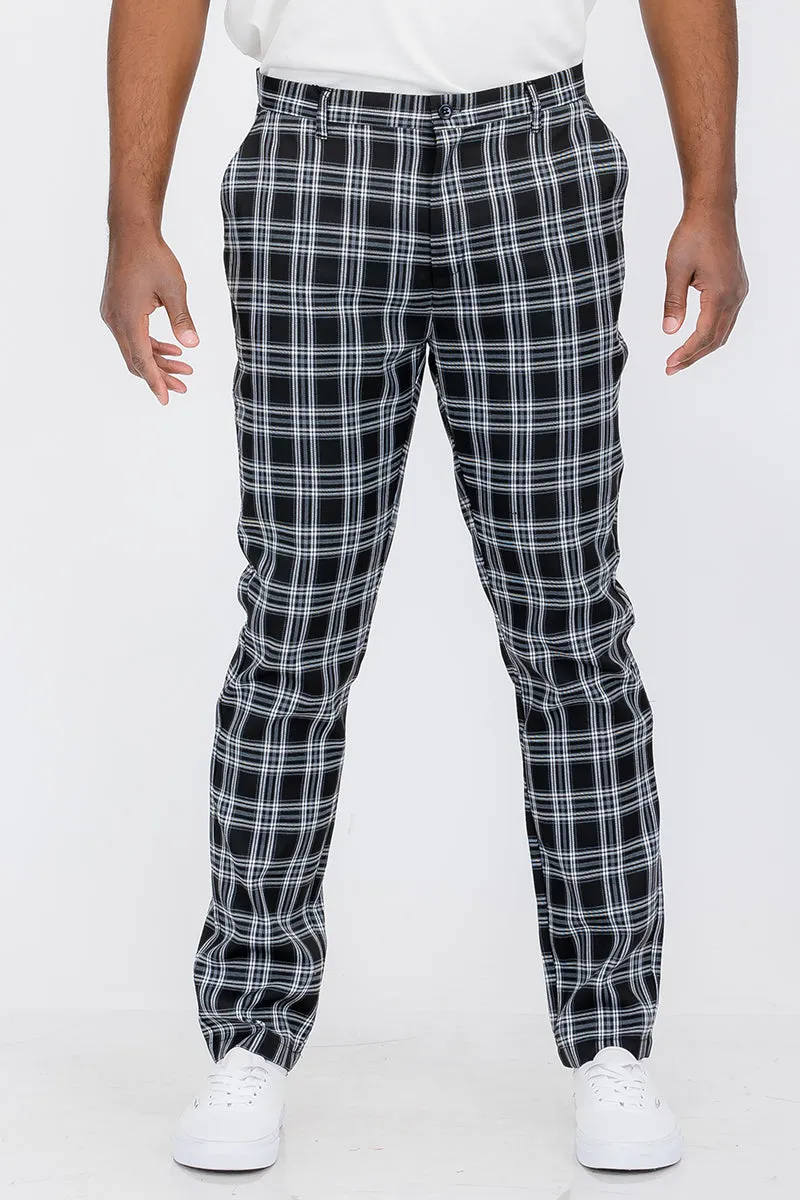 Plaid Slim Fit Trouser Pants | BespokeBrothers®