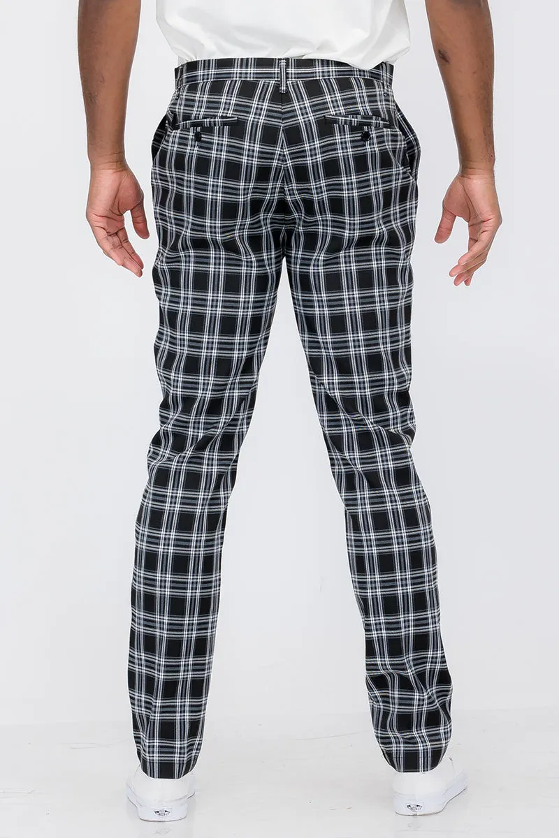 Plaid Slim Fit Trouser Pants | BespokeBrothers®