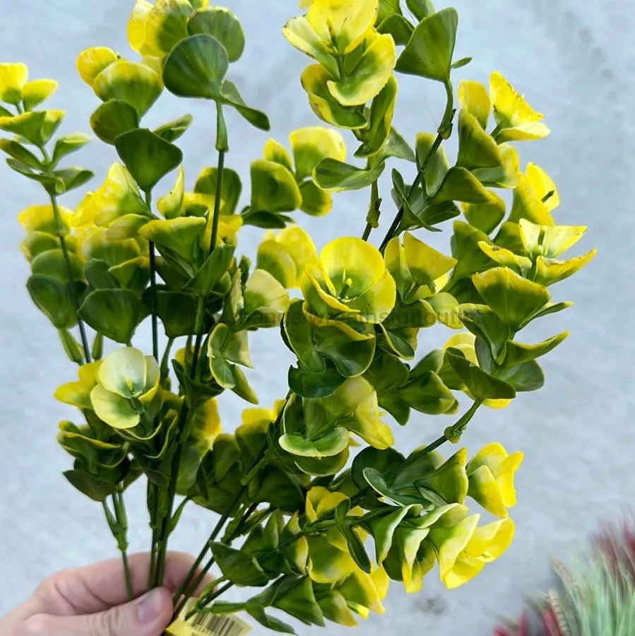 Plastic Eucalyptus Bush Yellow 57933