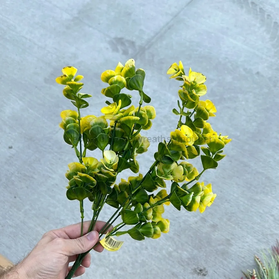 Plastic Eucalyptus Bush Yellow 57933