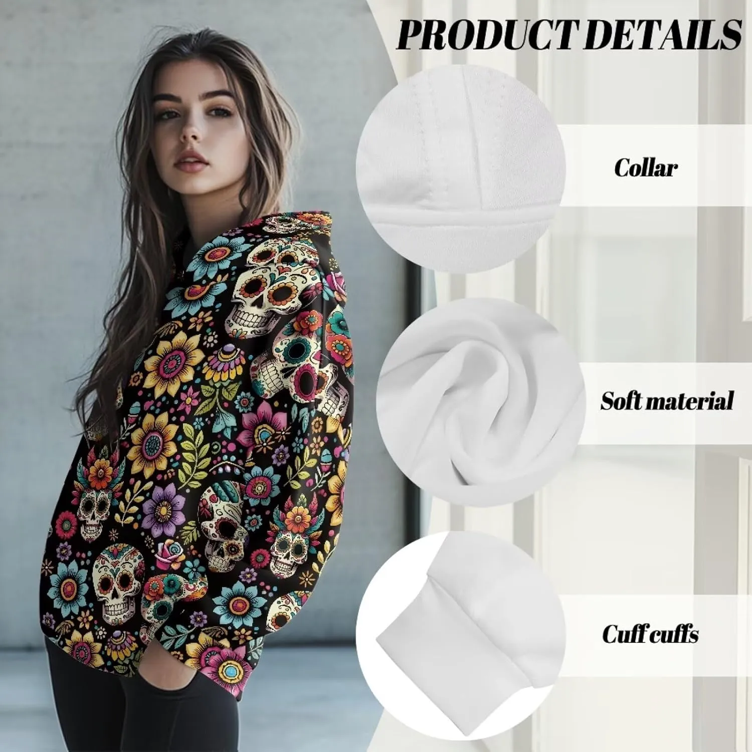 Poceacles Womens Fleece Hoodies Oversized Sweatshirts Long Sleeve Pullover Tops Gym Tops Fall Outfits Plus