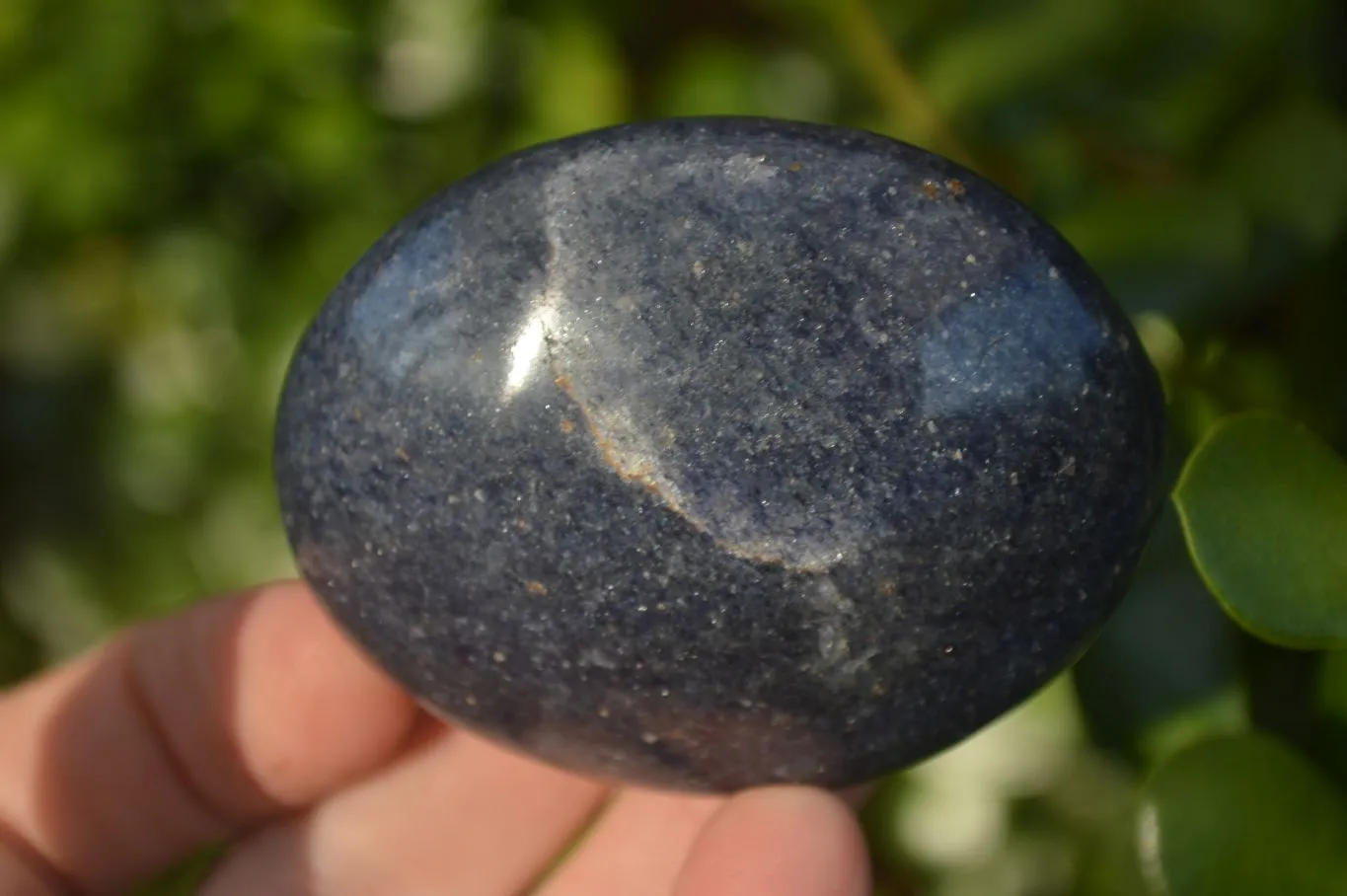 Polished Blue Lazulite Palm Stones  x 24 From Madagascar