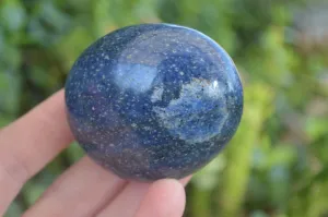 Polished Blue Lazulite Palm Stones  x 24 From Madagascar