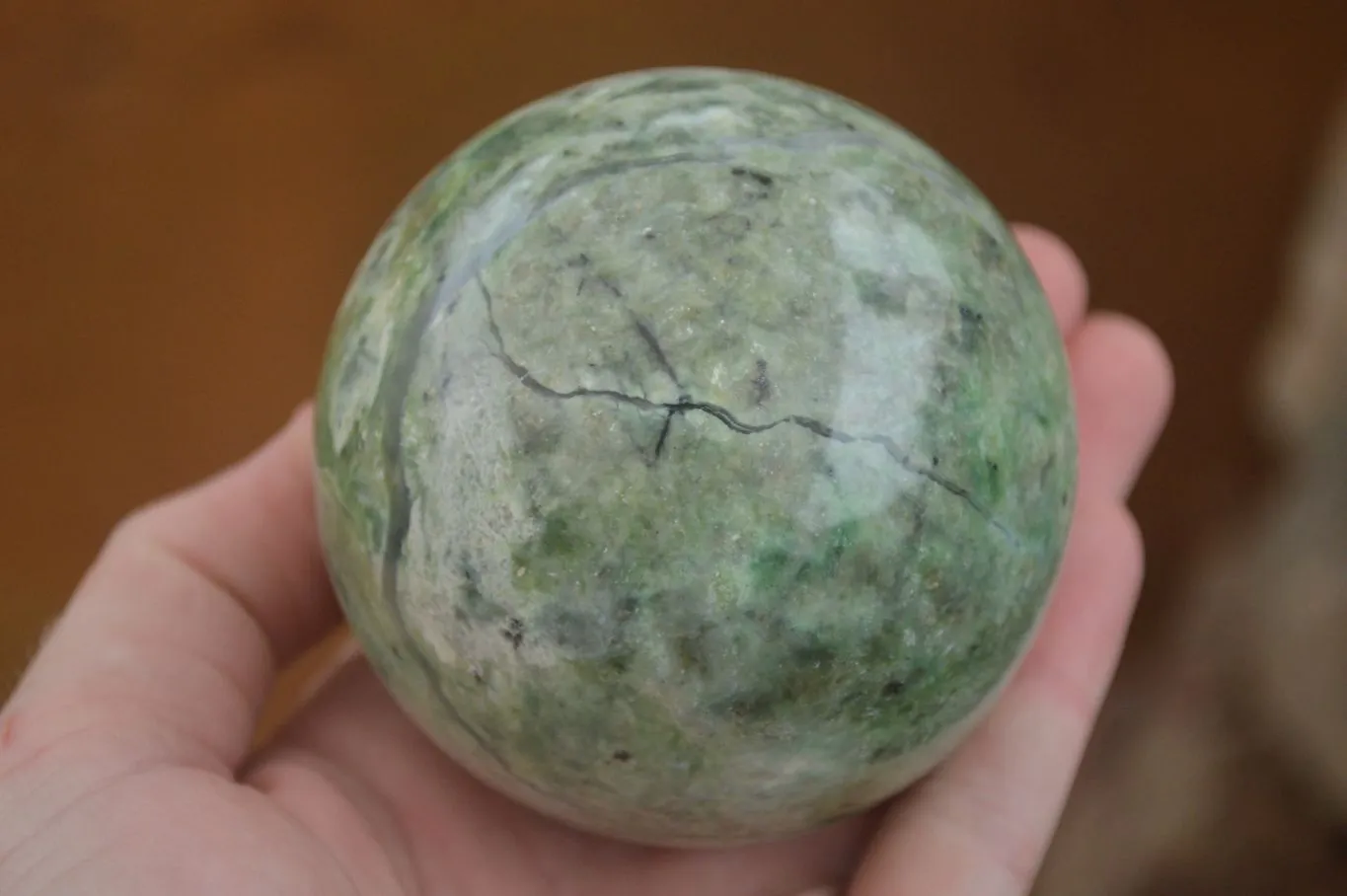 Polished  Green Chrysoprase Spheres  x 3 From Ambatondrazaka, Madagascar
