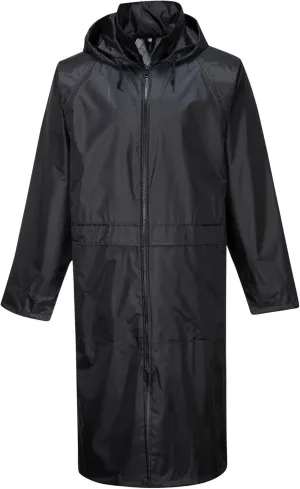 Portwest Classic Rain Coat Adult Waterproof Long Protection Hooded Work Wear Trench
