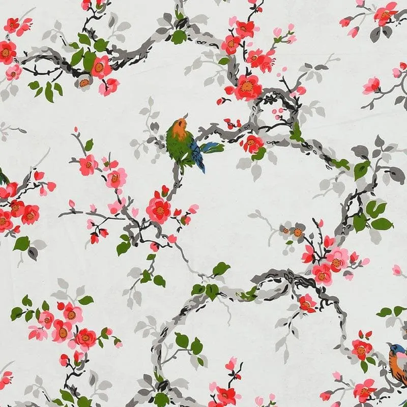 Quirky Gardenia Bedsheet - Grey & Red