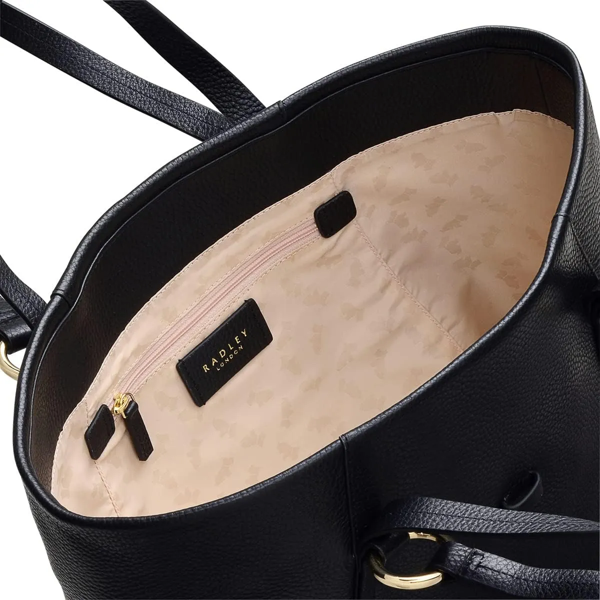 RADLEY London Charlotte Street Ziptop Tote Handbag for Women, Made from Grained Leather with Painted Edges