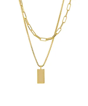 Rectangle Charm Necklace