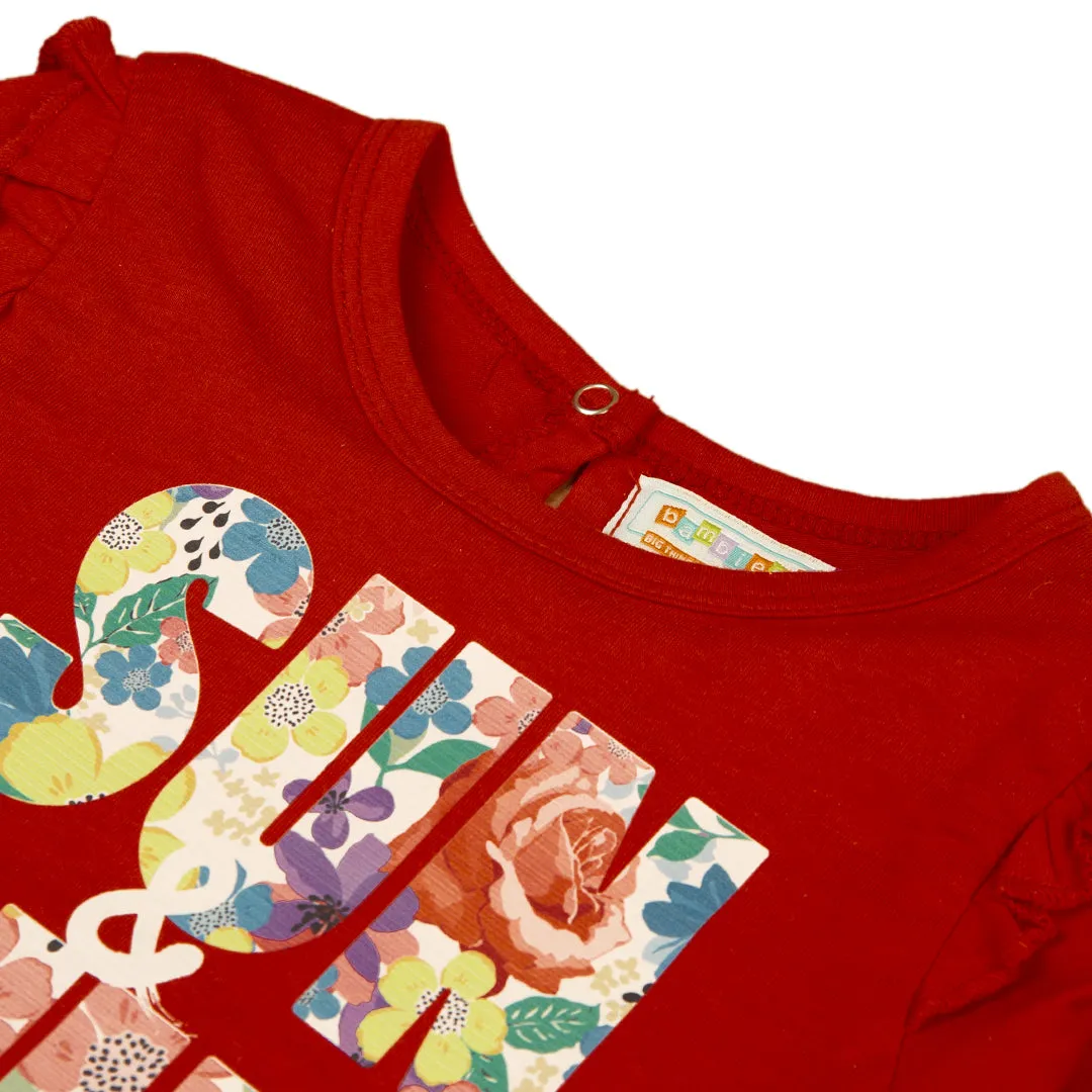 Red 'Sun & Fun Time' Shirt