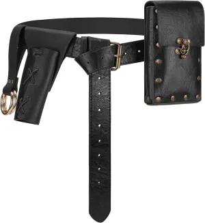 Renaissance Belt Pouch Waist Bag Pouch Skirt Hike Medieval Bag Ren Faire Costume Accessories for Halloween