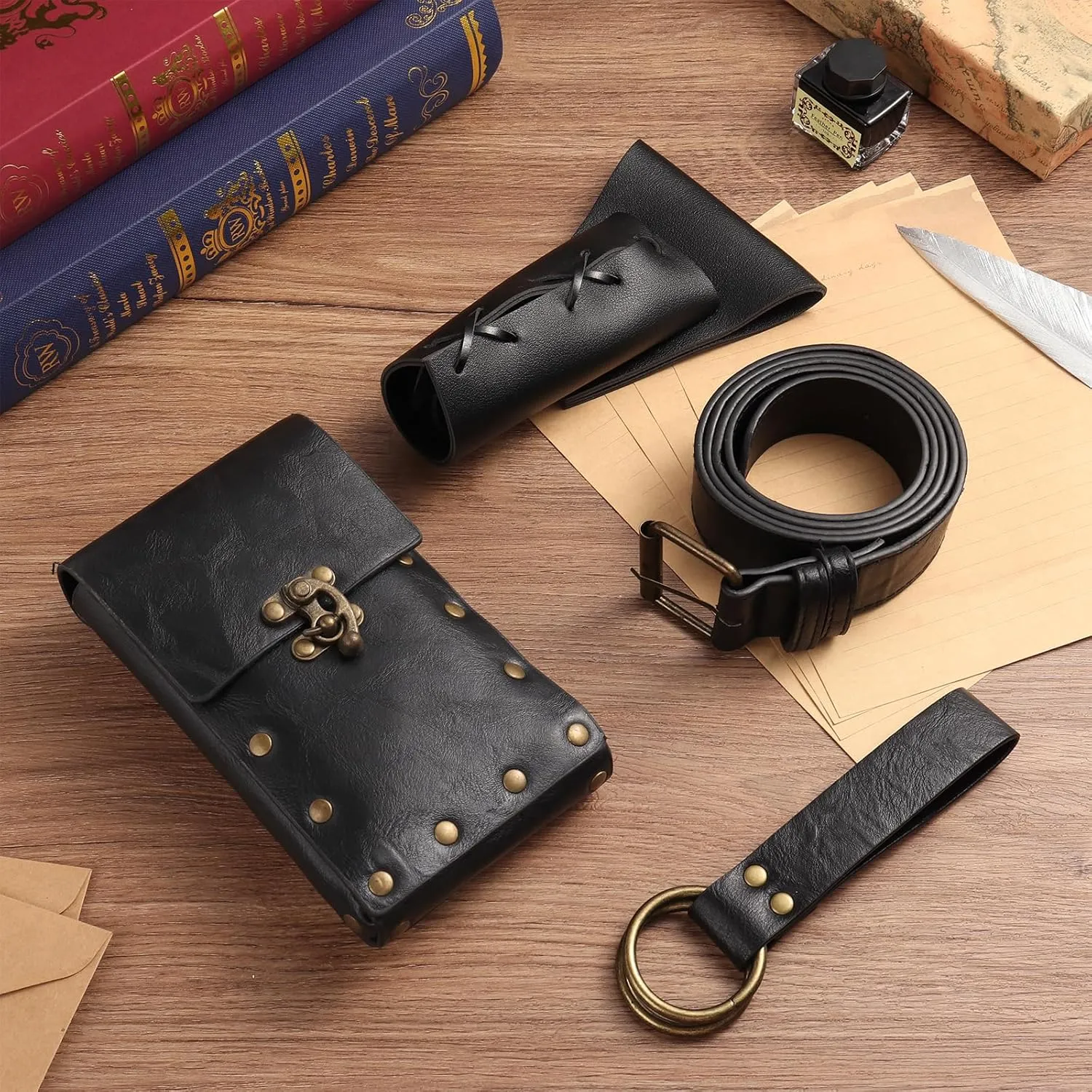 Renaissance Belt Pouch Waist Bag Pouch Skirt Hike Medieval Bag Ren Faire Costume Accessories for Halloween