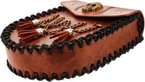 Renaissance Costumes Accessories Pu Leather Retro Fanny Pack Vintage Waist Bag for Themed Events