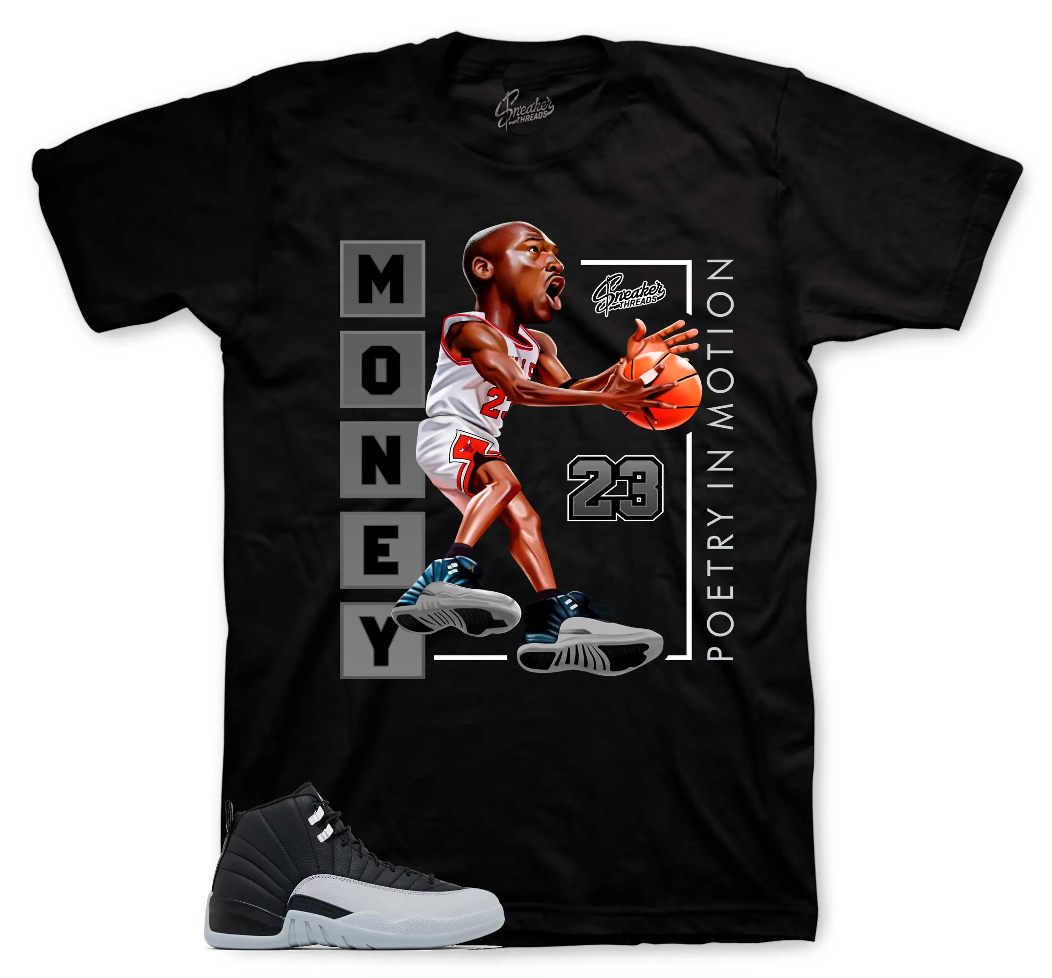 Retro 12 Wolf Grey Poetry In Motion Shirt