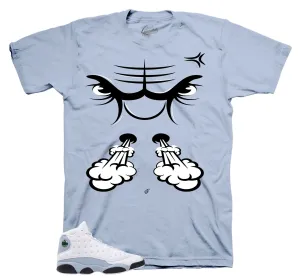 Retro 13 Blue Grey Raging Face Shirt